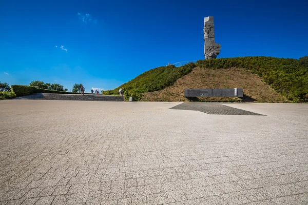 Gdansk, Polen-September 19, 2015:Westerplatte. Monument commemora — Stockfoto