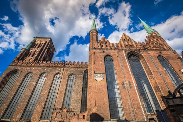 Cathédrale Sainte-Marie dans la vieille ville de Gdansk, Pologne — Photo