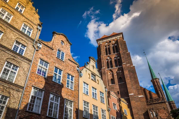 Colorful houses - tenements in old town Gdansk, Poland — Stock Photo, Image