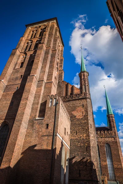 在格但斯克旧镇，波兰的圣玛丽大教堂 — 图库照片