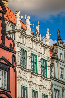 Gdansk, Polonya'nın eski şehrin güzel mimari.