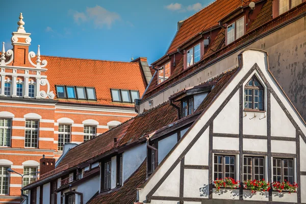 Schöne Architektur der Altstadt von Danzig, Polen. — Stockfoto