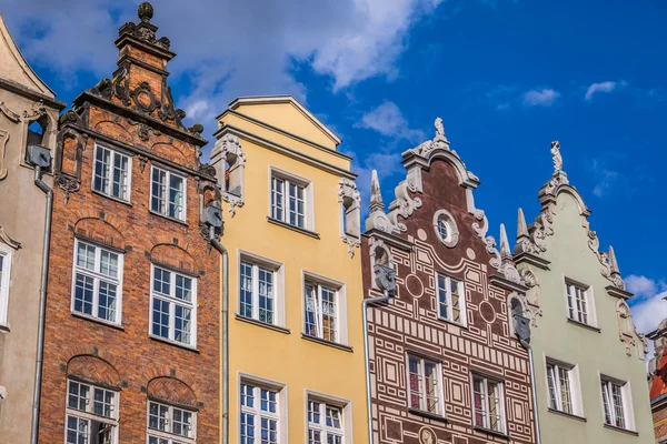 Gdansk, Polonya'nın eski şehrin güzel mimari. — Stok fotoğraf