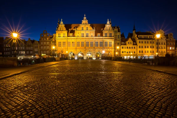 Mooie architectuur van de oude binnenstad van Gdansk, Polen. — Stockfoto