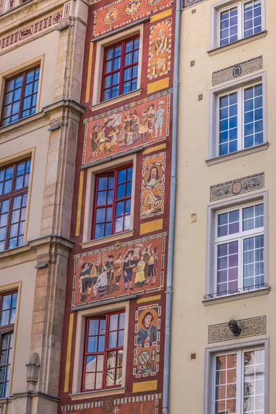 Krásná architektura starého města Gdaňsk, Polsko. — Stock fotografie