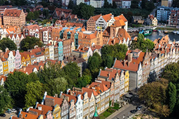 Vie Gdansk, Polonya - 19 Eylül, Gdansk, hava 2015:Old şehir — Stok fotoğraf