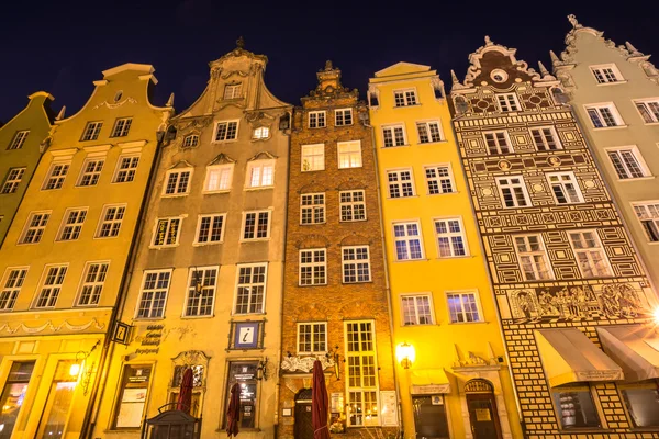 Gdansk, Polônia-setembro 19,2015: Edifícios da cidade velha no centro — Fotografia de Stock