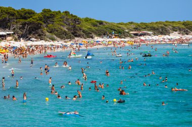 Ibiza cala de sant vicent Ağustos 20, 2013: caleta de san vicent