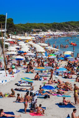 Ibiza cala de sant vicent Ağustos 20, 2013: caleta de san vicent
