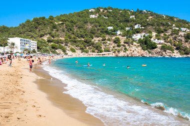 Ibiza cala de sant vicent Ağustos 20, 2013: caleta de san vicent