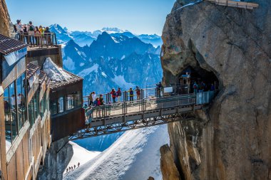 auguille du midi, aigui, france -2 Ağustos 2013:top istasyonu