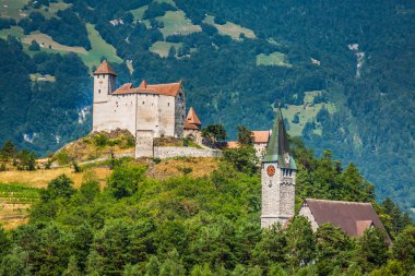 Vaduz kale manzaralı, lichtenstein