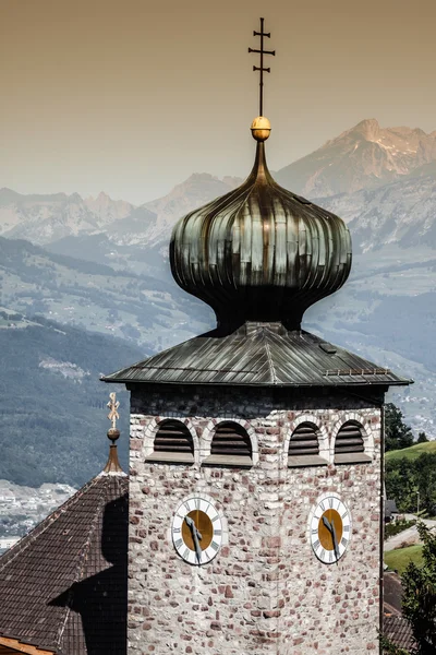 Il centro della capitale del regno Liechtenstein, Vaduz, piccolo paese in — Foto Stock