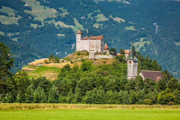 Vista do castelo de Vaduz, Lichtenstein — Fotografia de Stock