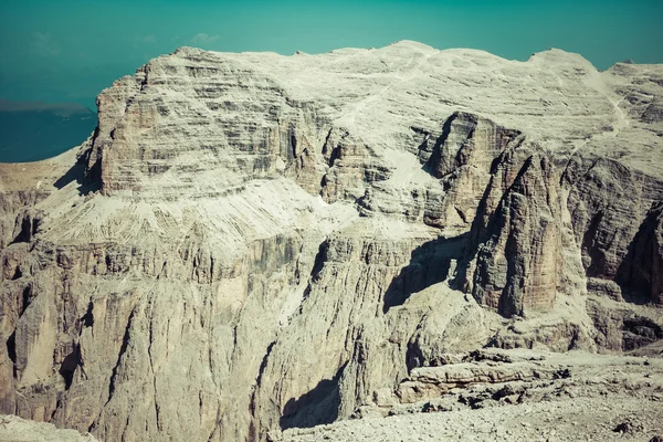 Vista su Punta Grohmann, Cinquue Dita, Sasso Lungo, Piz Ciavaces — Foto Stock