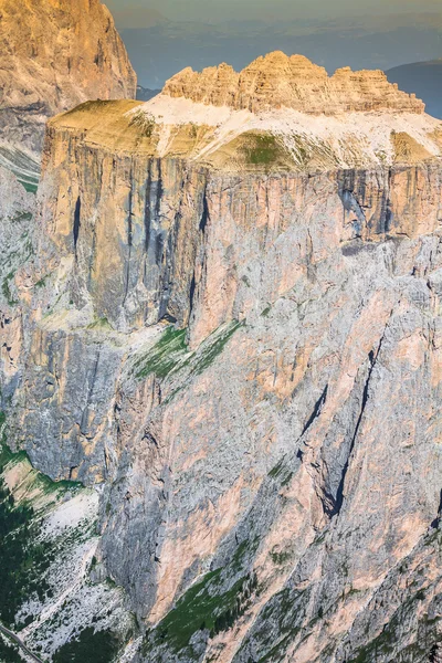 Vista para Punta Grohmann, Cinquue Dita, Sasso Lungo, Piz Ciavaces — Fotografia de Stock