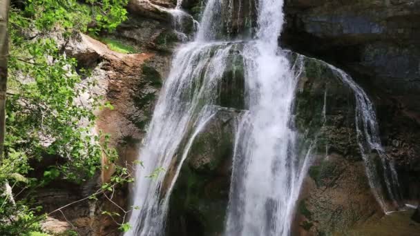 Cascada de la cueva vízesés ordesa völgy Pireneusok huesca Spanyolország arazas folyó — Stock videók