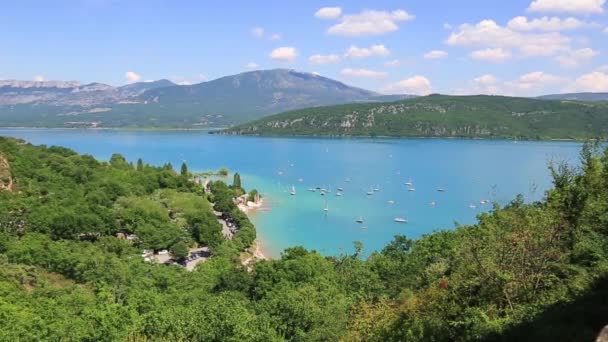 St croix lake, les gorges du verdon, provence, frankreich — Stockvideo