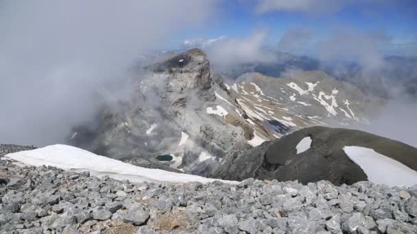 Cilindro de marbore från monte perdido, Pyrenéerna — Stockvideo