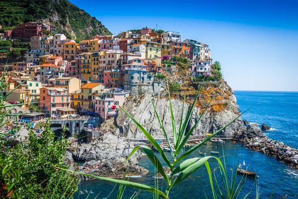 Cinque terre, Italië - manarola kleurrijke vissersdorp — Stockfoto