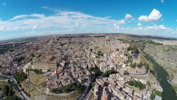 Vue aérienne panoramique de la ville de Tolède, Espagne 
