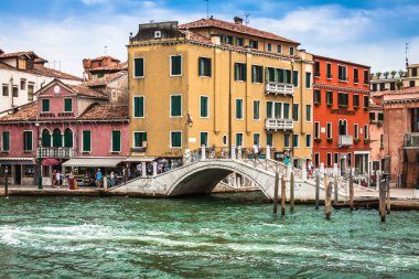 Venedik, İtalya, 9 Ağustos 2013: Canal Gran güzel manzara