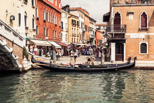 Venedik, İtalya, 9 Ağustos 2013: Canal Gran güzel manzara — Stok fotoğraf
