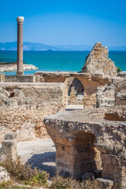 Kartaca, Tunus ile Akdeniz'de, antik kalıntılar