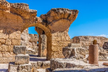 ruins of Antonine Baths at Carthage, Tunisia clipart