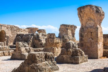 ruins of Antonine Baths at Carthage, Tunisia clipart