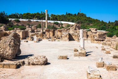 ruins of Antonine Baths at Carthage, Tunisia clipart