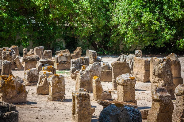 Tunisia. Ancient Carthage. The Tophet - open-air area with stela — Stock Photo, Image