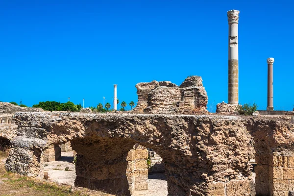 Ruinas de baños Antoninos en Cartago, Túnez — Foto de Stock