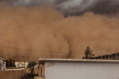 Sandstorm in Gafsa,Tunisia clipart