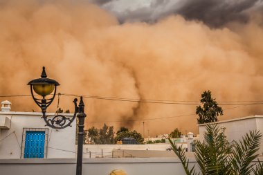 Sandstorm in Gafsa,Tunisia clipart
