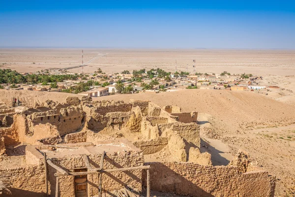 Pohled na horskou oázu Chebika, poušť Sahara, Tunisko, Afrika — Stock fotografie