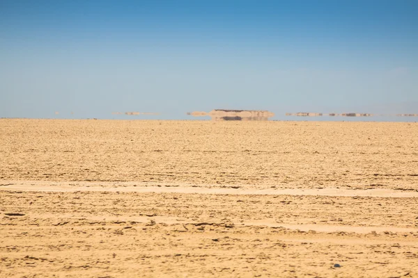 Sand dunes of Sahara desert near Ong Jemel in Tozeur,Tunisia. — Stock Photo, Image