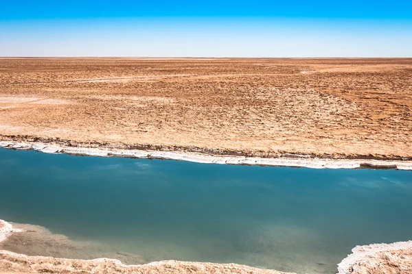 Chott el Djerid, lago salgado na Tunísia — Fotografia de Stock