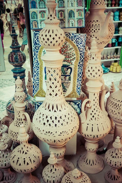 Faiança no mercado, Djerba, Tunísia — Fotografia de Stock