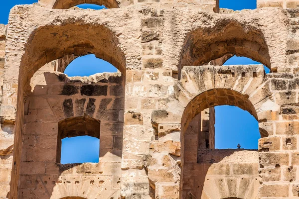 Amfiteater i El Jem, Tunesien - Stock-foto