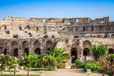Tunus. El Jem (eski suçlu). En büyük colosse kalıntıları