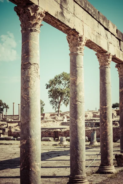 Ruins Roman Capitol Thuburbo Majus, Tunisia — Stock Photo, Image