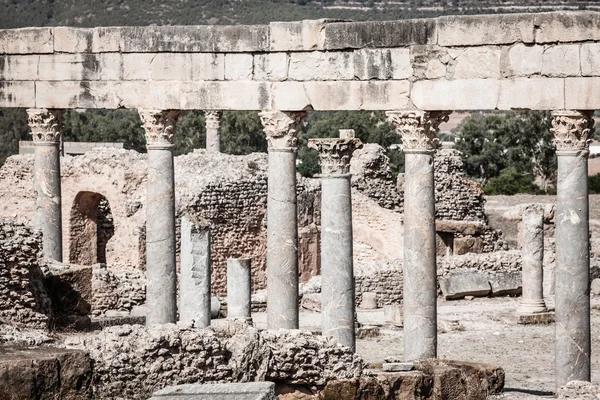 Rovine romane Sanctuaire Esculape Thuburbo Majus Tunisia — Foto Stock