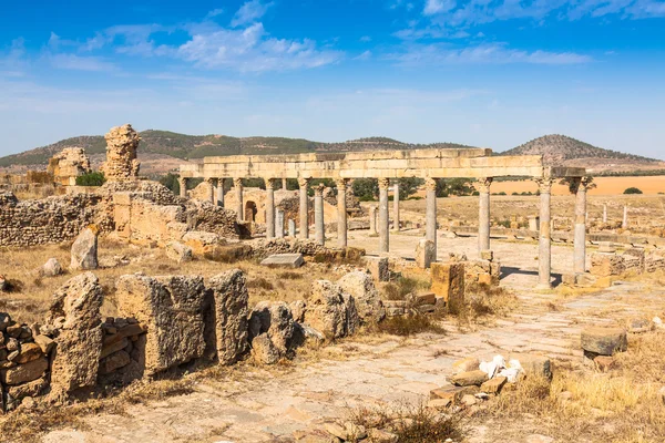 Ruinas romanas Sanctuaire Esculape Thuburbo Majus Túnez — Foto de Stock