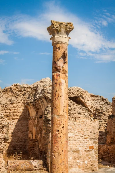 Ruines romaines Sanctuaire Esculape Thuburbo Majus Tunisie — Photo