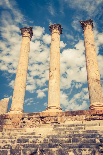 Thuburbo majus, Tunisie quelques-uns des piliers restants — Photo