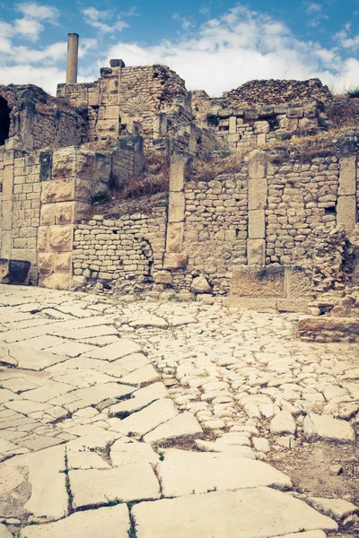 Antike römische Stadt in Tunesien, dougga — Stockfoto