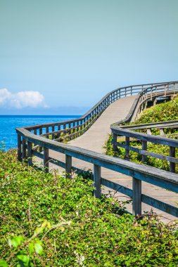 Güzel manzara ile köprü. Ribadeo, İspanya