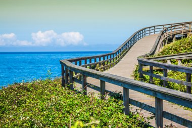 Güzel manzara ile köprü. Ribadeo, İspanya