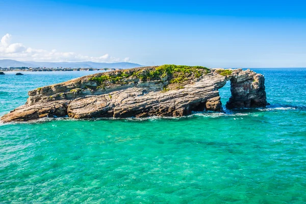 Ünlü İspanyol hedef, katedraller beach (playa de las cated — Stok fotoğraf